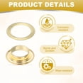 thumbnail image 3 of Uxcell 8mm/5/16" Metal Eyelets, Eyelets and Grommets Kit for DIY Project, Gold 150 Pcs, 3 of 7