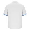 thumbnail image 3 of Men's Linen Shirts Casual Summer Short Sleeve Casual Tee Shirts Button Down Floral Print Beach Wedding Tops, 3 of 5