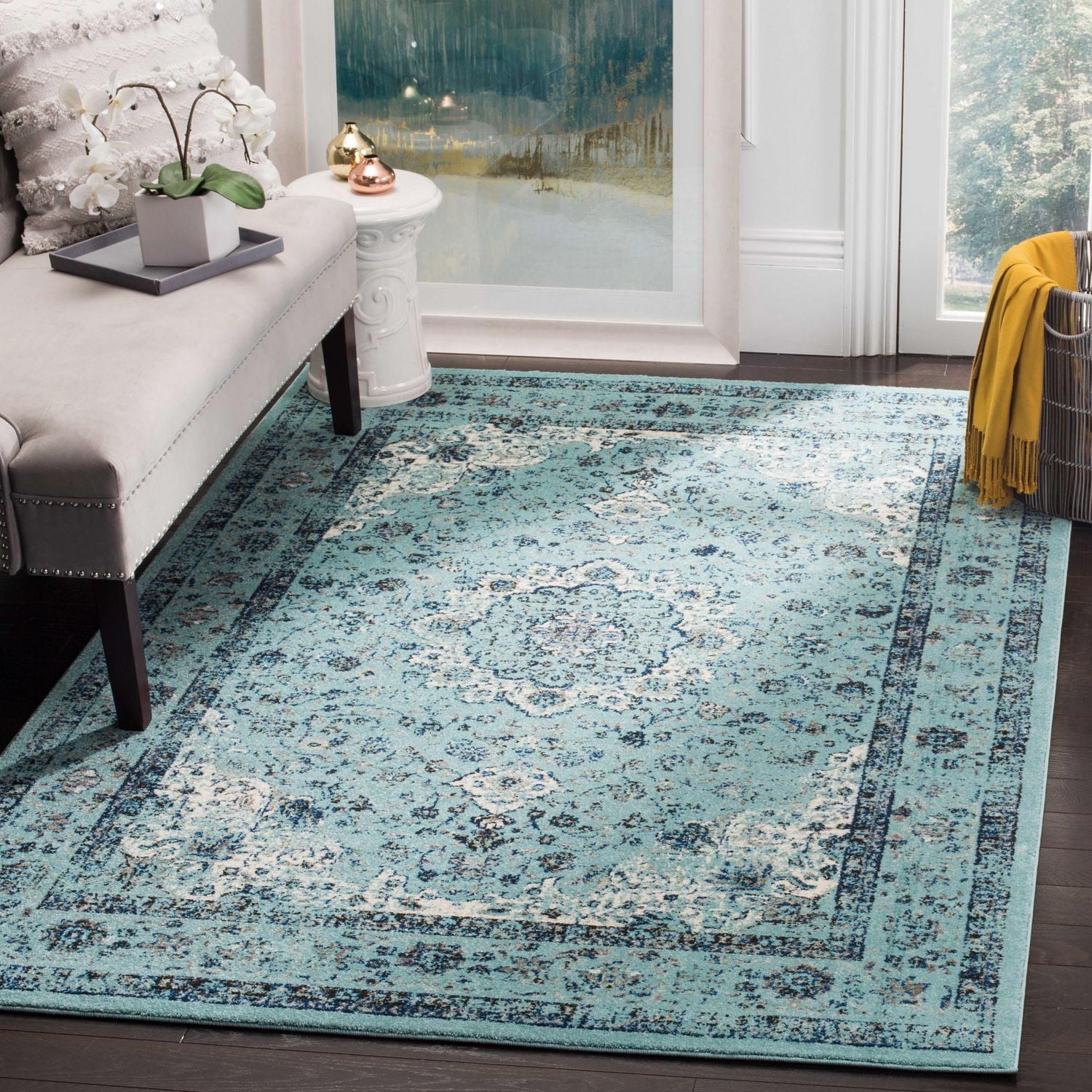 SAFAVIEH Evoke Teale Tapis Traditionnel