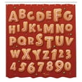 thumbnail image 3 of Ambesonne Cookie Shower Curtain, New Year Themed ABC and Dots, 69"Wx70"L, Multicolor, 3 of 5