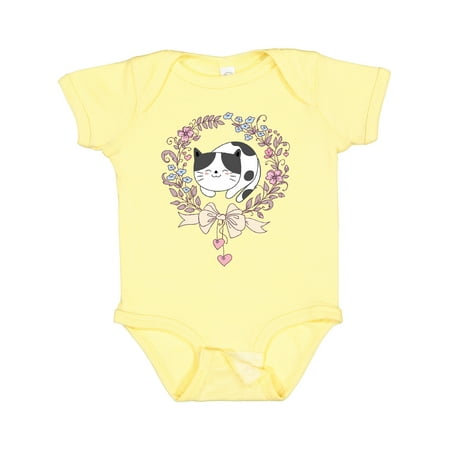 

Inktastic Cat Lover Gifts Flowered Wreath Gift Baby Girl Bodysuit