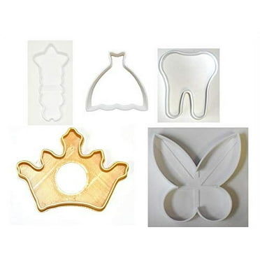 TOOTH FAIRY WAND WINGS SET OF 5 SPECIAL OCCASION COOKIE CUTTERS BAKING TOOL 3D PRINTED MADE IN USA PR1488