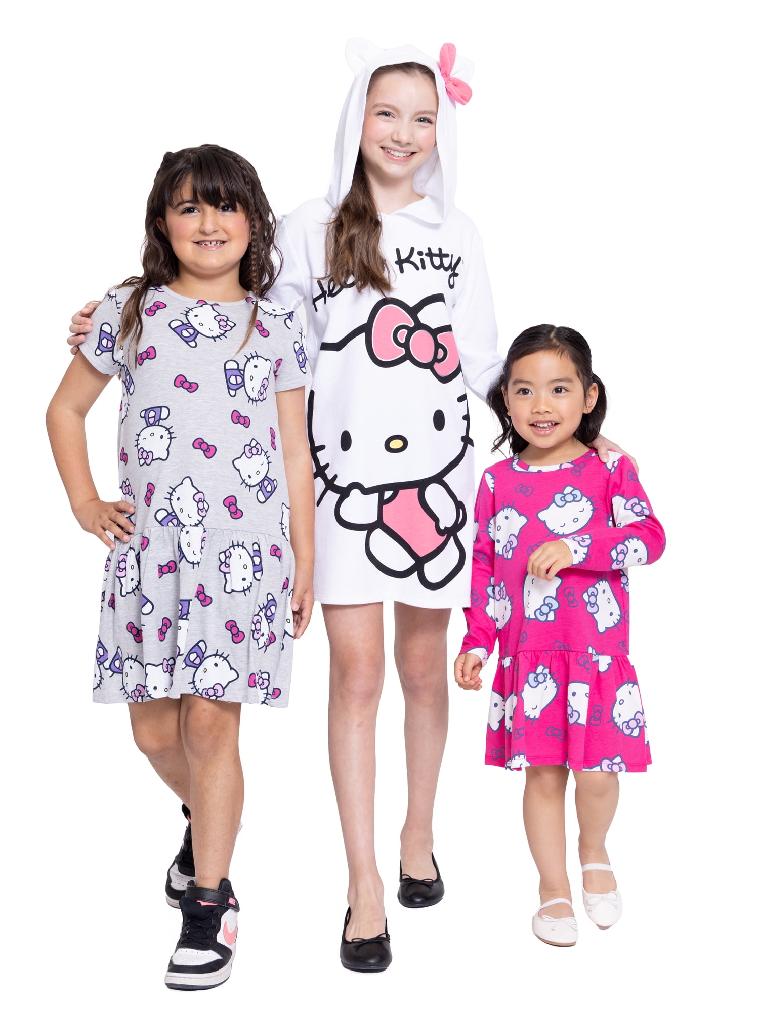 Hello Kitty Girls Short Sleeve Dress, Sizes 4-12