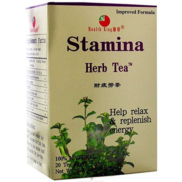 Health King Stamina Herb Tea 20 Tea Bags