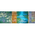 thumbnail image 2 of Monet, Claude 18x9 Black Ornate Wood Framed with Double Matting Museum Art Print Titled - Waterlilies II, 2 of 4