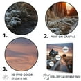 thumbnail image 3 of Designart "Winter Scenery With Barns" Barns Picture Framed Wall Art Living Room, 3 of 5