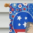 thumbnail image 3 of Longhaired Blue and White Chihuahua USA American Flag Canvas House Size, 3 of 5