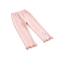 thumbnail image 3 of Ulitacool 18-24 Months Toddler Pants For Girls Empire Waist Basic Leggings Comfortable Casual Everyday Stretch Pants Soft Blend For Play School Home Pink, 3 of 3