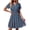 Blue, variant on Summer Dresses for Women Lightweight Casual Short Sleeve Floral Mini Dress A Line Beach Vacation Sundress
