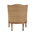 thumbnail image 5 of bali & pari Elizette Rattan and Bayur Wood French Provincial Accent Chair, Honey Oak, 5 of 10