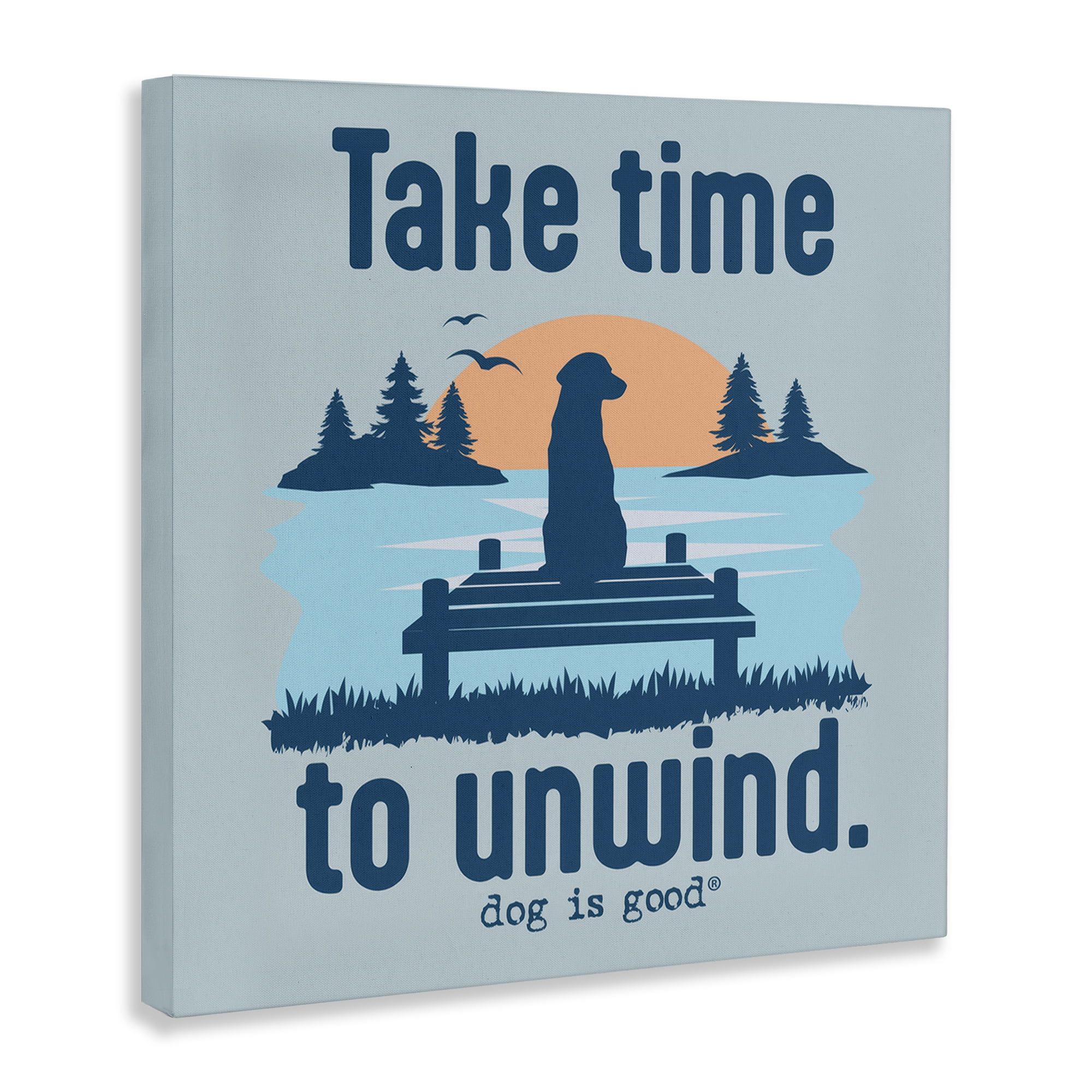 Stupell Industries Take Time to Unwind Animals Painting Wrapped Canvas Art Print Wall Art, 36 x 36