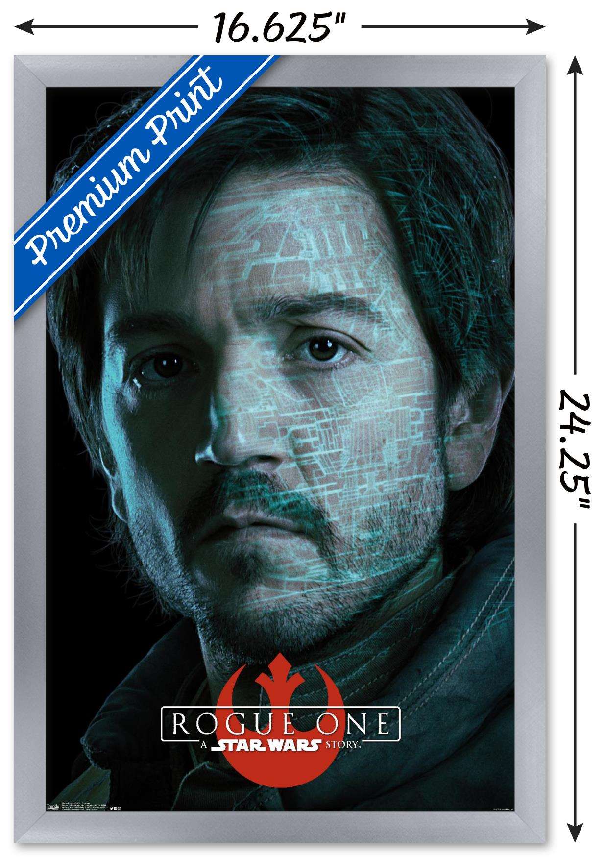 Star Wars: Rogue One - Cassian Wall Poster, 14.725" x 22.375", Framed