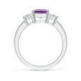 thumbnail image 2 of ANGARA Natural 2.2 Ct. Amethyst with Diamond Classic Ring in 14K White Gold for Women (Ring Size: 3.5), 2 of 9