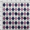 thumbnail image 3 of oneOone Polyester Spandex Purple Fabric Check Argyle Sewing Material Print Fabric By The Yard 56 Inch Wide, 3 of 5
