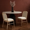thumbnail image 4 of SAFAVIEH Couture Annmarie Contemporary Linen Solid Dining Chair, Natural (Set of 2), 4 of 16