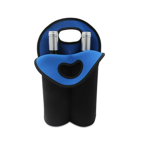 

10 PCS 750ml Wine Bottle Insulation Bag Accessory Universal Temperature Preservation Dual Slots Camping Use Cooler Bags Carrying Pouch Blue