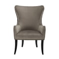 thumbnail image 2 of Linon Salem Full Back Upholstered Dining Chair, 18" Seat Height, Black Finish with Beige Fabric, 2 of 3
