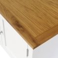 thumbnail image 2 of vidaXL Television Stand with 2 Shelves and 2 Drawers, Solid Oak White, 13.8'', 2 of 14