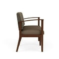 thumbnail image 2 of Amherst Wood Reception Waiting 2-Seat Chair / Walnut Wood / Brown / Brown, 2 of 5