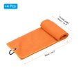 thumbnail image 2 of Uxcell 20"x16" Golf Towels Tri Fold Waffle Pattern Towels Soft Fiber with D Clip Orange 4 Pack, 2 of 6