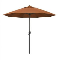 California Umbrella 9' Casa Tilt Crank Lift Patio Umbrella in Tuscan Orange