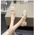 thumbnail image 5 of Wedding shoes for women low heel Round Toe pearl  Shoes Closed Toe Low Block Work Shoes  Dress Comfortable Wedding shoes Mary Jane, 5 of 6