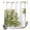 Green, variant on No Hook Shower Curtain, Burnt Orange Shower Curtains for Bathroom with See Through Top Window, Sparkle Gold Stained Floral Flower Art Waterproof & Washable Bath Curtain 60"x72"