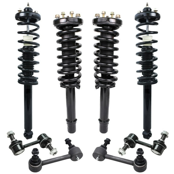 Detroit Axle - 8PC Front and Rear Ready Struts and Coil Springs w/ Sway Bars Replacement for 2003 2004 2005 2006 2007 Honda Accord