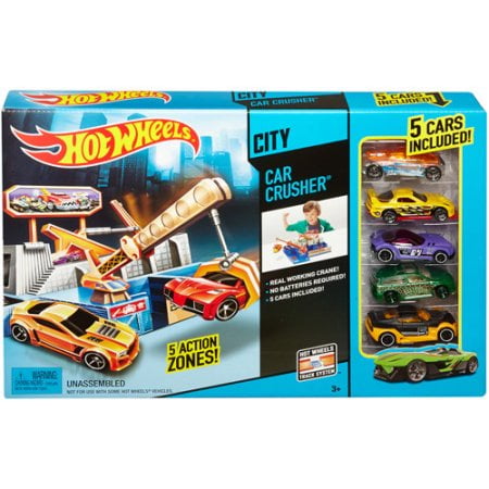 hot wheels car crusher playset