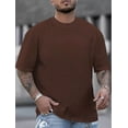 thumbnail image 4 of Playera Hombre Oversized Manga Corta Relajado Pure Color Pop, 4 of 5