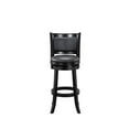thumbnail image 3 of Bowery Hill 30" Contemporary Wood & Faux Leather Swivel Bar Stool in Black, 3 of 9