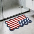 thumbnail image 7 of Beautynvta 4th of July Bathroom Rugs, American Flag Tufted Rug Patriotic Floor Mat, Plush Non-Slip Absorbent Bath Rug for Indoor Entrance Bathroom Decor, 15.7x23.6 Inch, 7 of 7