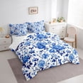 thumbnail image 3 of Homewish Vintage Country Flower 7-Piece Twin Bedding Sets,Rustic Farmhouse Cabin Bedding Comforter Set,Blue White Sheet Sets For Girl Kids,Super Cozy Room Decor Reversible, 3 of 8
