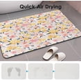thumbnail image 3 of Spring Flowers Bath Mat for Bathroom, Yellow and Pink Flowers Quick Dry and Super Absorbent Bath Mat Rugs, Non Slip Rubber Backing Floor Mat 17x30 Inches for Kitchen Bedroom Indoor, 3 of 6