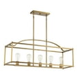 thumbnail image 2 of Warm Brass Five Light Linear Chandelier from the Palladian Collection, 2 of 6