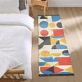 thumbnail image 3 of Yayeee Runner Rug for Bedroom 2'x6' Machine Washable Hallway Non Slip Mat, Blue Geometric, 3 of 8
