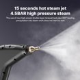 thumbnail image 4 of Handheld Steam Cleaner 1500W, 4.5Bar High Pressure Steamer for Home and Car, 6-Level Adjustable Steam Cleaning Machine with Touch Screen, 1200ml Water Tank and Multiple Accessories (Black), 4 of 9