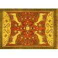 thumbnail image 1 of Ahgly Company Machine Washable Indoor Rectangle Animal Yellow Traditional Area Rugs, 2' x 5', 1 of 4