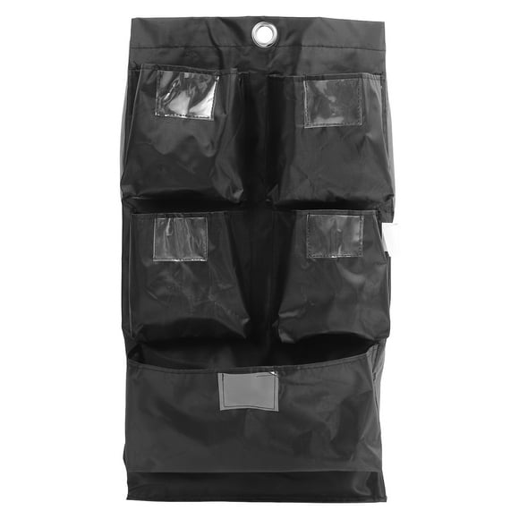 Miangastore Waterproof Storage Janitorial Cart Bag Black 1Set 27.2x15.7x11In
