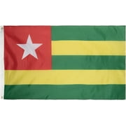 FLAG Togo Flag 3x5 Foot Polyester Togolese National Flags Polyester with Brass Grommets 3 X 5 Ft
