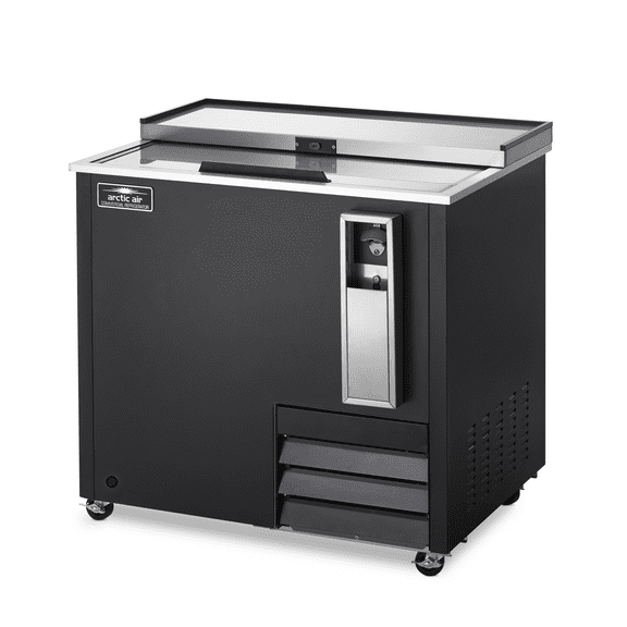 Arctic Air AUB36R 37-Inch Forced Air Horizontal Bottle Cooler, 264 Bottle Capacity, Black, 115v