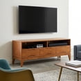 thumbnail image 3 of Harper 60 inch Wide Solid Wood TV Stand in Teak Brown For TVs up to 65 inches, 3 of 13
