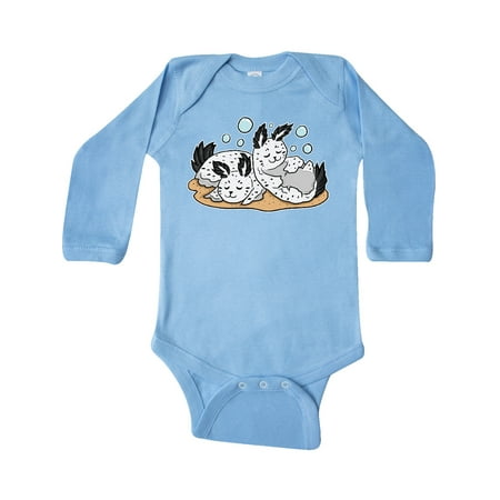 

Inktastic Sea Bunnies Napping Gift Baby Boy or Baby Girl Long Sleeve Bodysuit