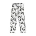 thumbnail image 3 of Vsdgher Retro Rooster Print Mens Pajama Pants Sleep & Lounge Pants, PJ Bottoms With elastic waistb and Pockets, 3 of 5
