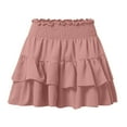 thumbnail image 4 of Women's Fashion Solid Color Wide Leg Shorts - Soft Rayon, Suitable for Casual/Sports, Machine Washable, 4 of 5