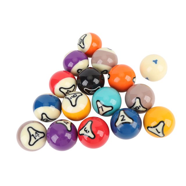 Ensemble de Balles de Billard, Faible Déviation, Résistant aux Impacts, 16 Pcs Balles de Piscine pour Tournoi