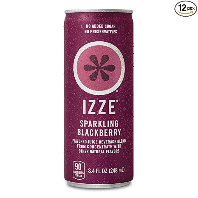 IZZE Sparkling Juice, Blackberry, 8.4 Fl Oz (12 Count)