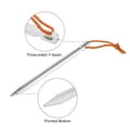 thumbnail image 4 of Unique Bargains 18cm Y-Beam Aluminum Tent Stakes with Pull Rope Kit 10Pcs and a Storage Bag, Silver 1 Set, 4 of 7
