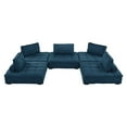 thumbnail image 5 of Modular Deep Tufted Sectional Sofa Set, Azure Navy Blue, Fabric, Modern Contemporary French Country, Living Lounge Cafe Room Hotel Lobby Hospitality, 5 of 9