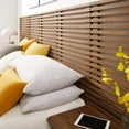 thumbnail image 7 of Modway Render Wall Mount Queen Headboard and Modern Nightstands in Walnut, 7 of 7